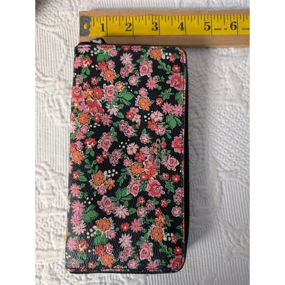 Coach Wallet Make Up Bag Key Chain In Posey Cluster Floral Print Coated Canvas - Picture 12 of 15